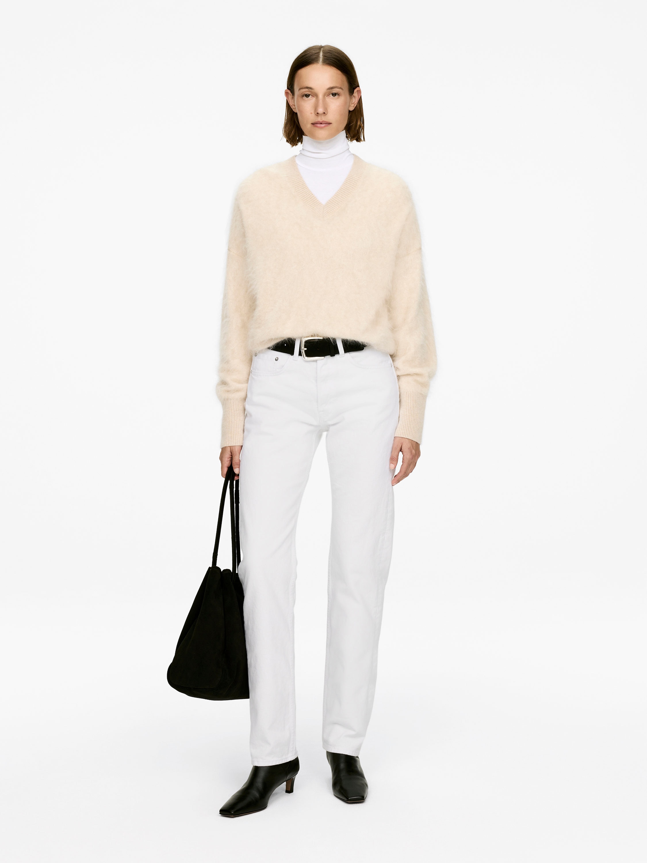 Snow Straight Jeans &amp;ndash; White &amp;ndash; Women &amp;ndash; Arket Gb