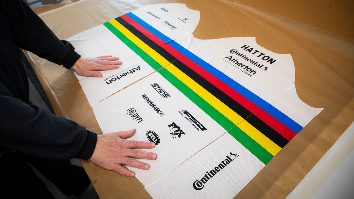 Charlie Hatton&#039;s rainbow jersey in production