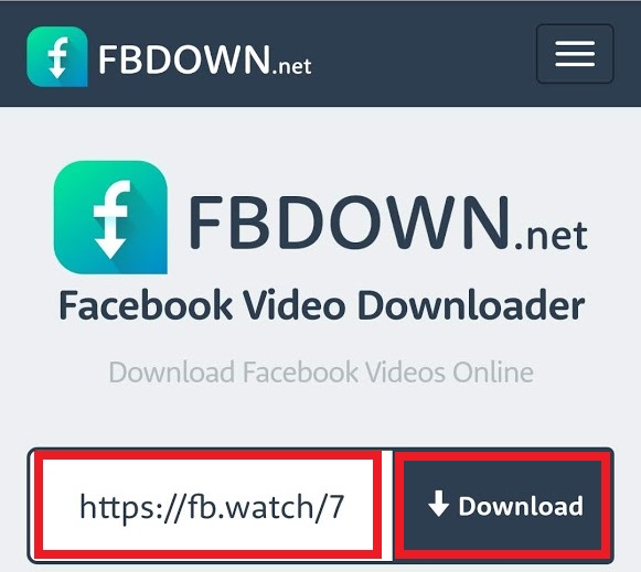 how to download facebook videos on mobile - fbdown