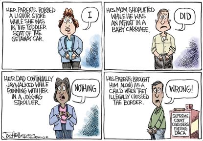 Political Cartoon U.S. Supreme Court DACA Infants
