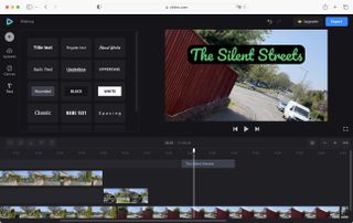 Clideo's online video maker and video editor in use