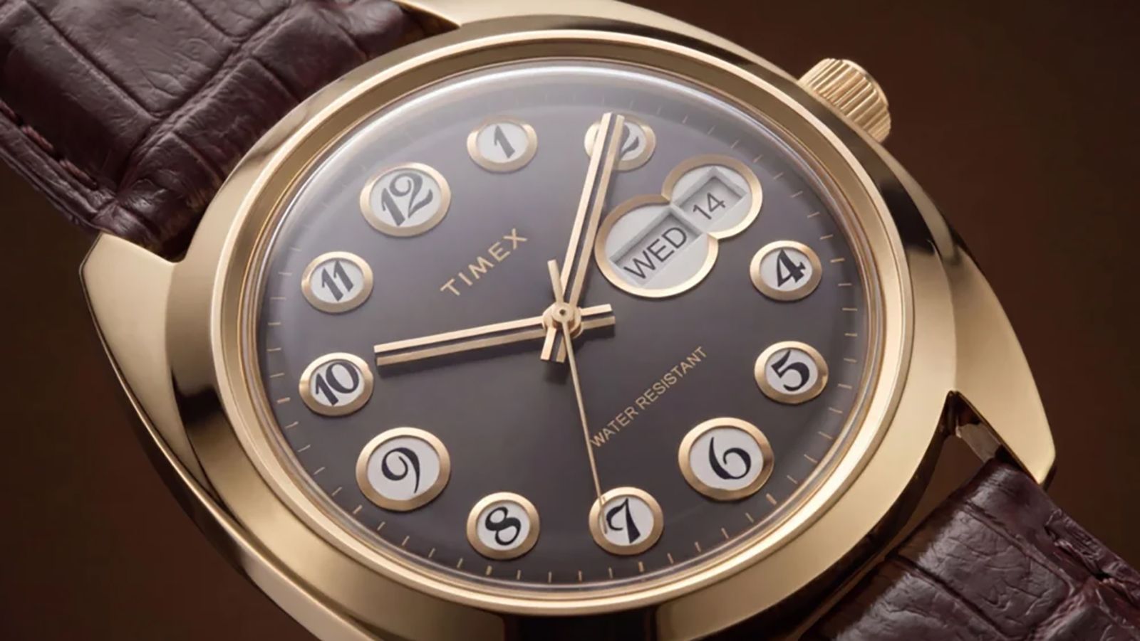 Timex just revived one of its weirdest 1970s watches, complete with a 37mm gold-tone case and a dial inspired by old-school telephones
