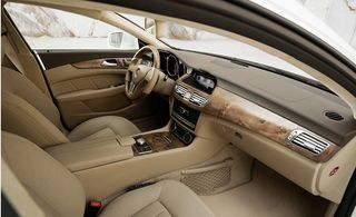 The Shooting Brake's interior mixes high-quality materials with simple, direct controls