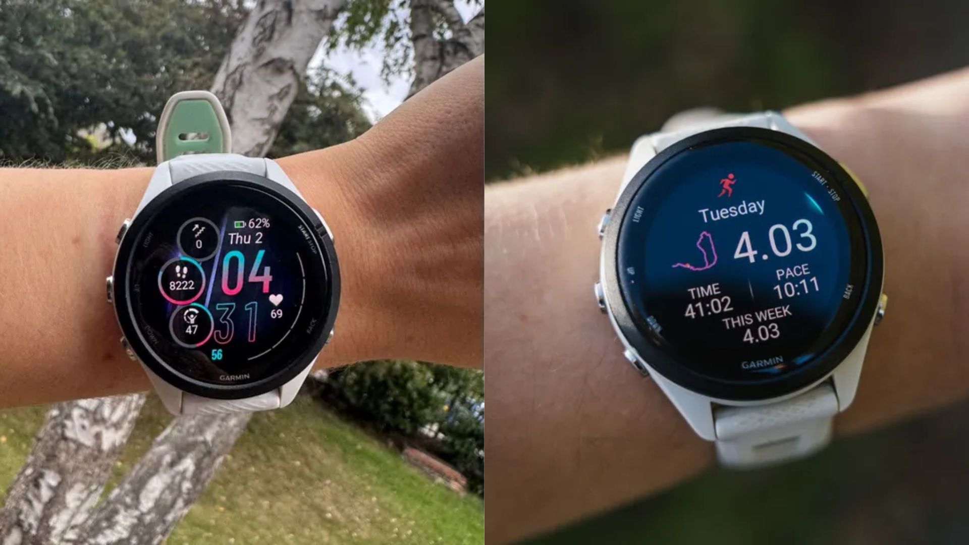 Lauren Scott and Grace Walsh wearing the Garmin Forerunner 265