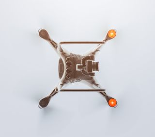 Drone with two lights on
