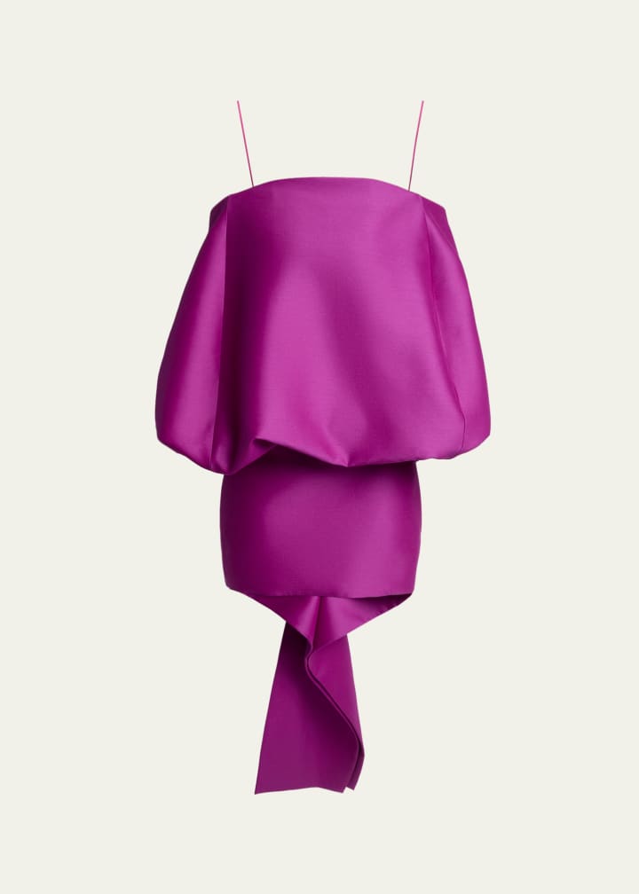 Off-The-Shoulder Balloon Mini Dress