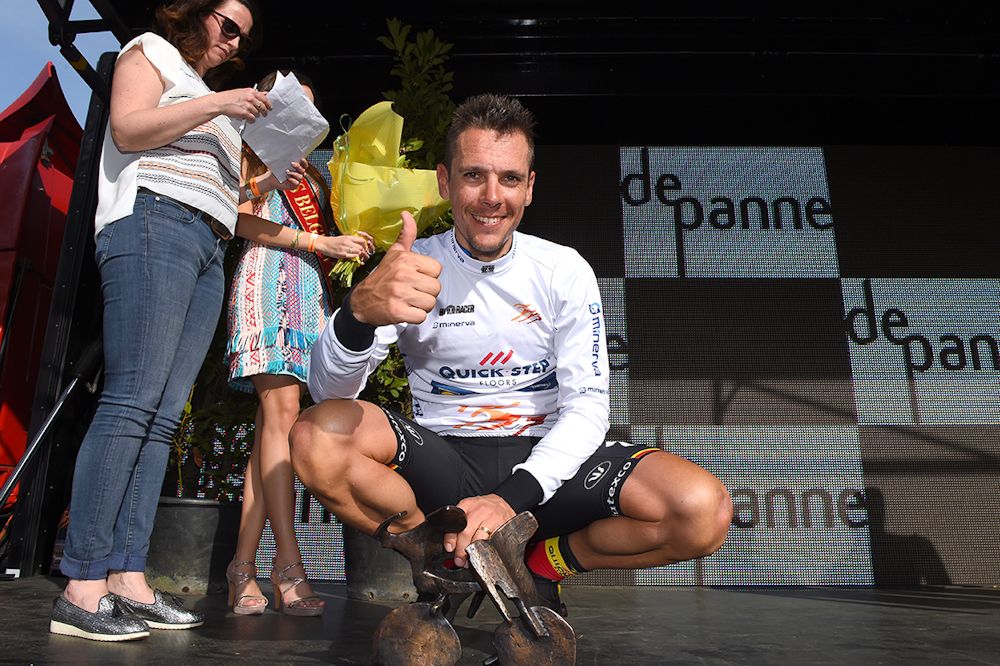Philippe Gilbert on the final De Panne podium