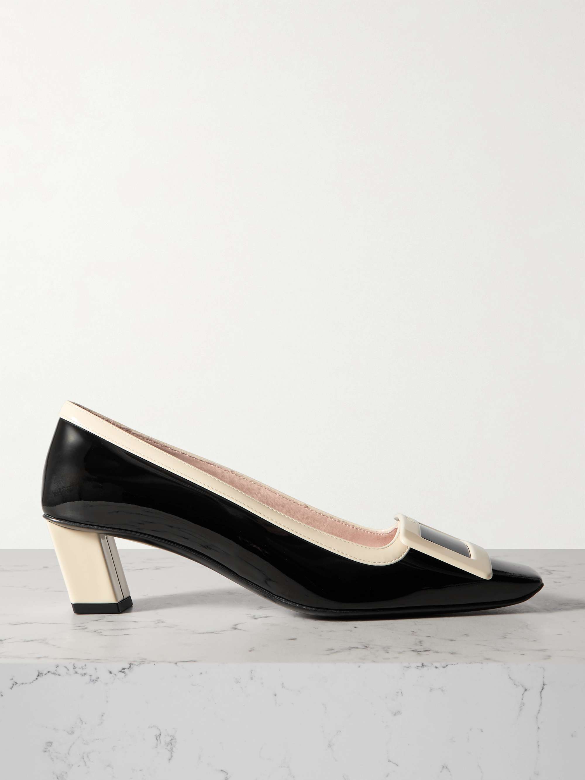 Belle Vivier 45 Two-Tone Patent-Leather Pumps