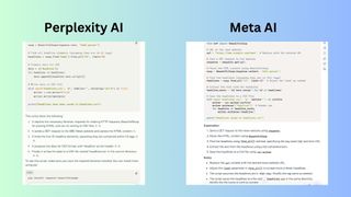 Perplexity vs Meta screenshot