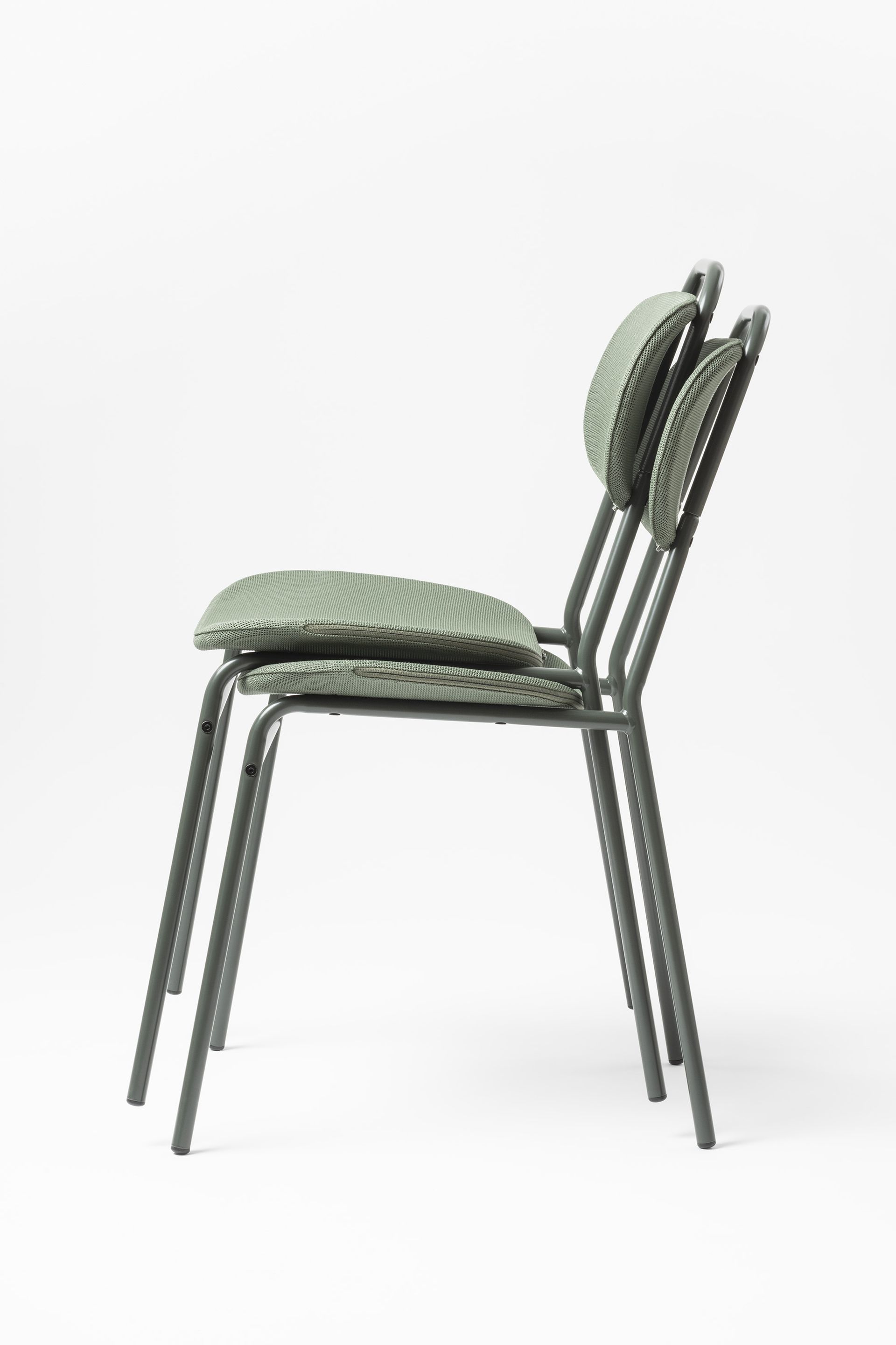 Stacked Ikea Ensholm chairs