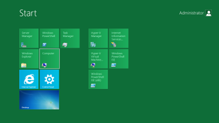 Windows Server 8 gets a Metro-style Start screen, just like the client version.