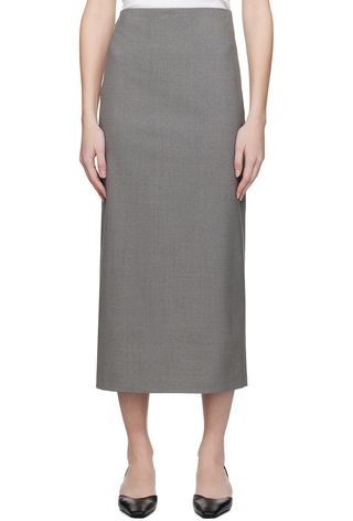 Gray Samos Maxi Skirt