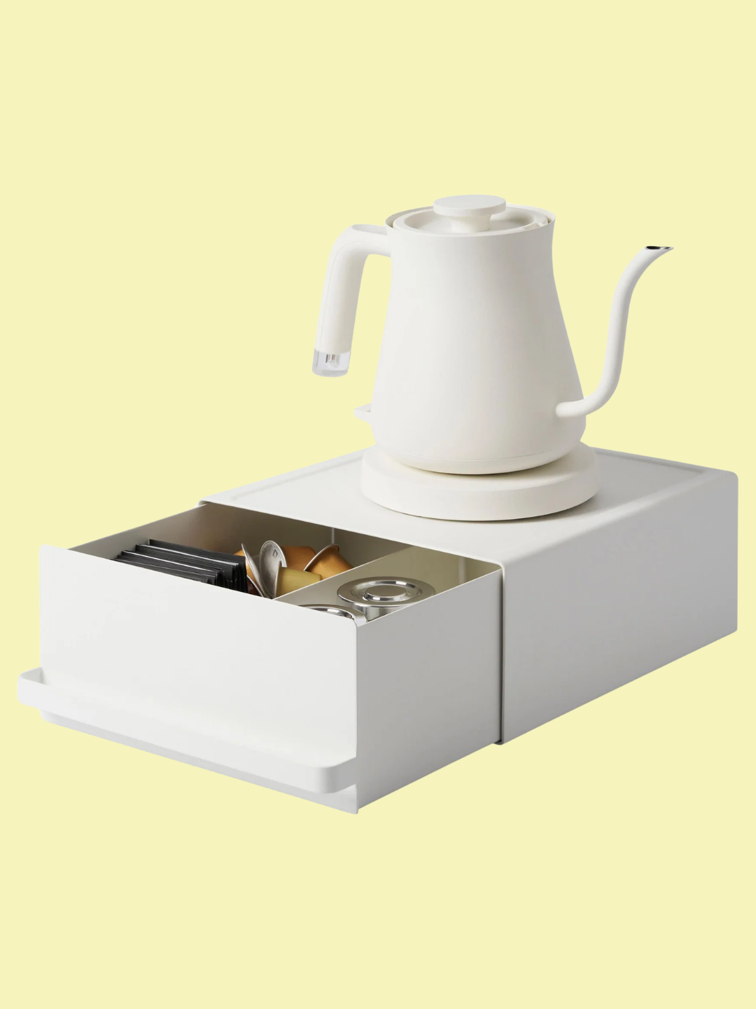 An extendable kitchen storage shelf from Yamazaki
