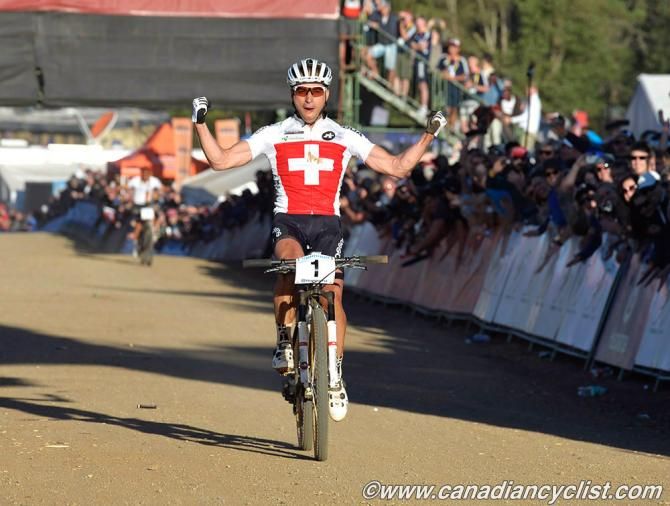Nino Schurter (Switzerland) wins the cross country world championship in Pietermaritzburg, South Africa