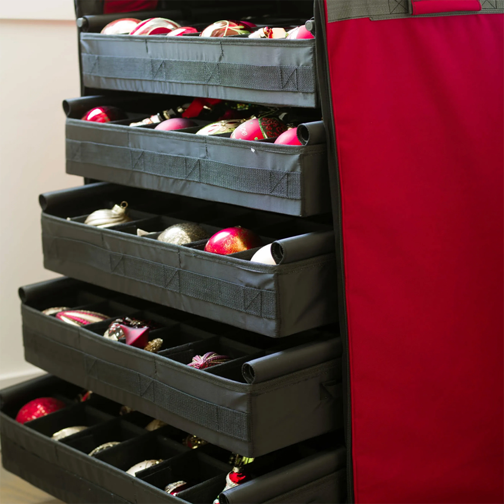 Stacked bauble trolley with drawers