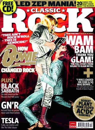 The cover of Classic Rock issue 112 featuring David Bowie and Mick Ronson