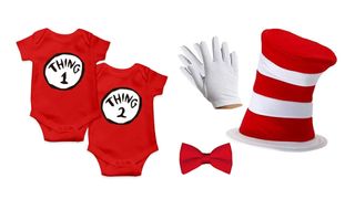 Cat in the Hat family Halloween costume