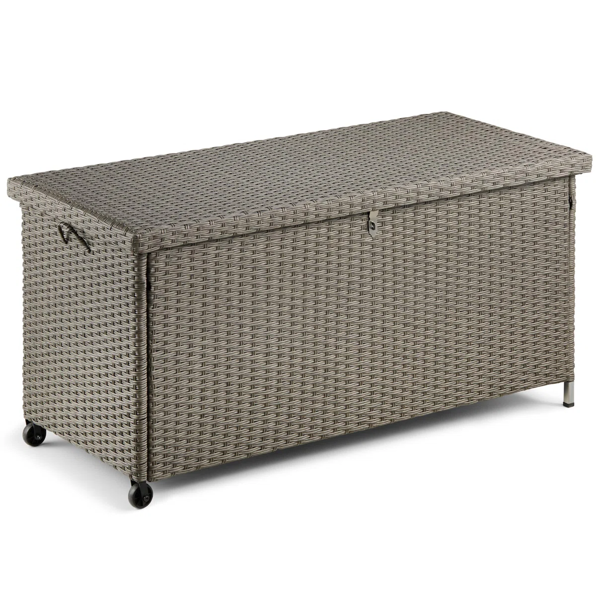 VonHaus , VonHaus 117cm W 290L Water Resistant Lockable Deck Box with Wheels in Grey