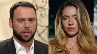 Scooter Braun speaks on CBS Mornings, while Cassie Howard (Sydney Sweeney) looks ahead on Euphoria.