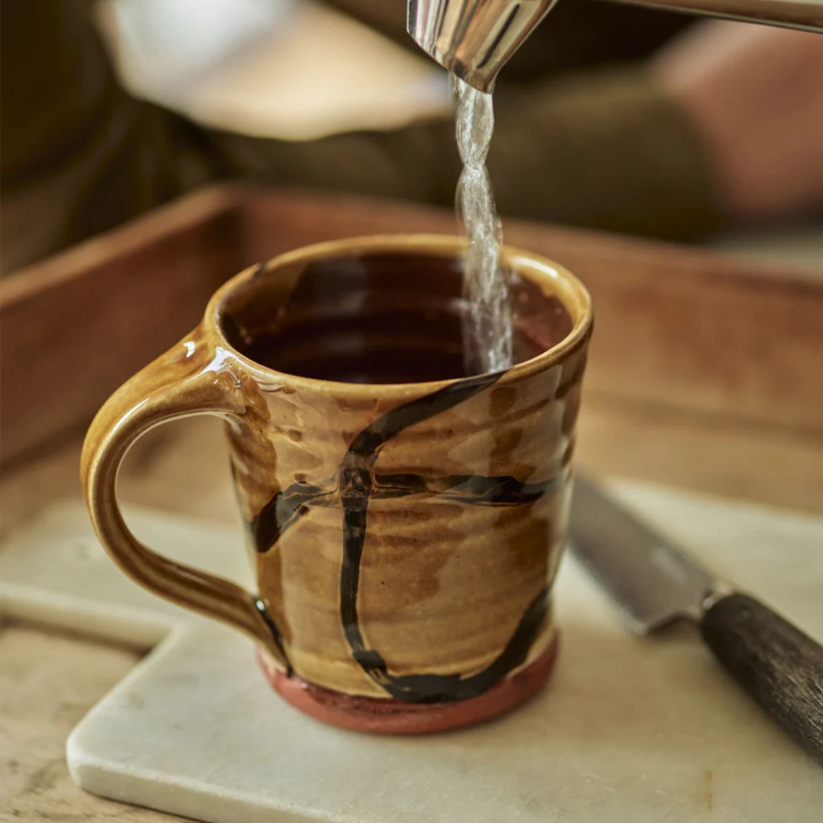 Terracotta glazed mug