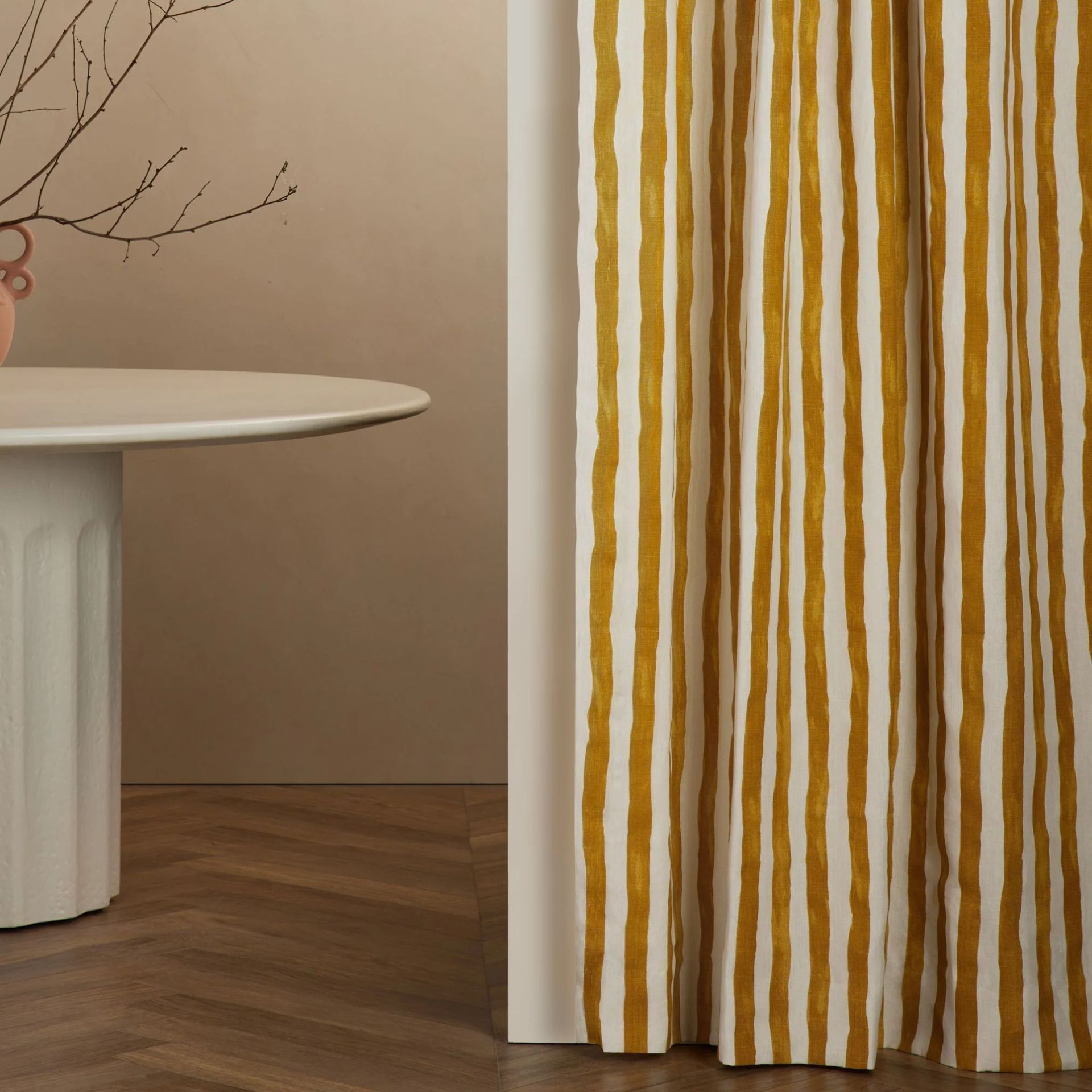 Painterly Stripe Linen Curtain Panelby Sarah Sherman Samuel$384