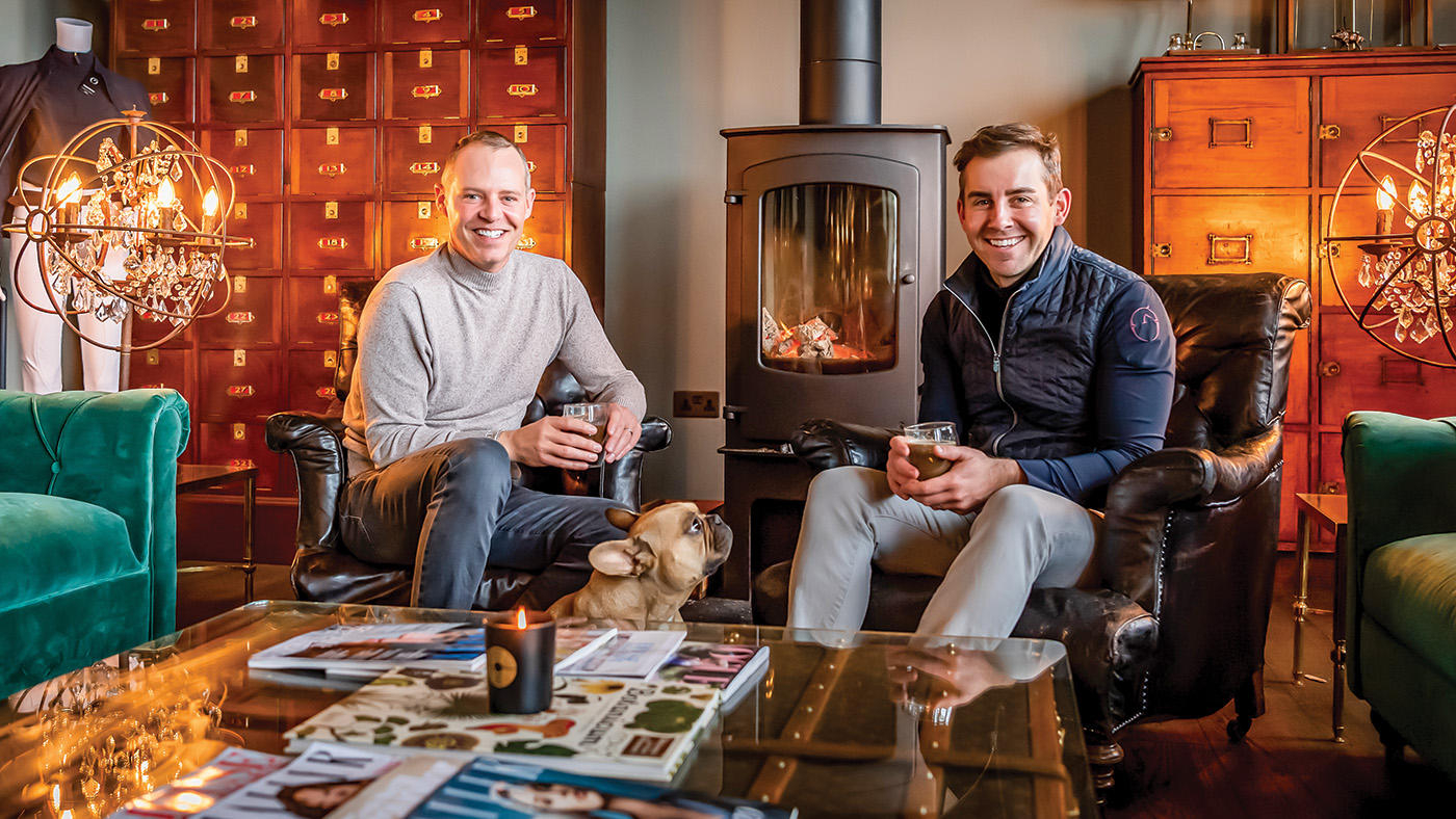 Spencer Wilton and Darren Hughes relax