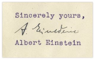 Einstein's signature.