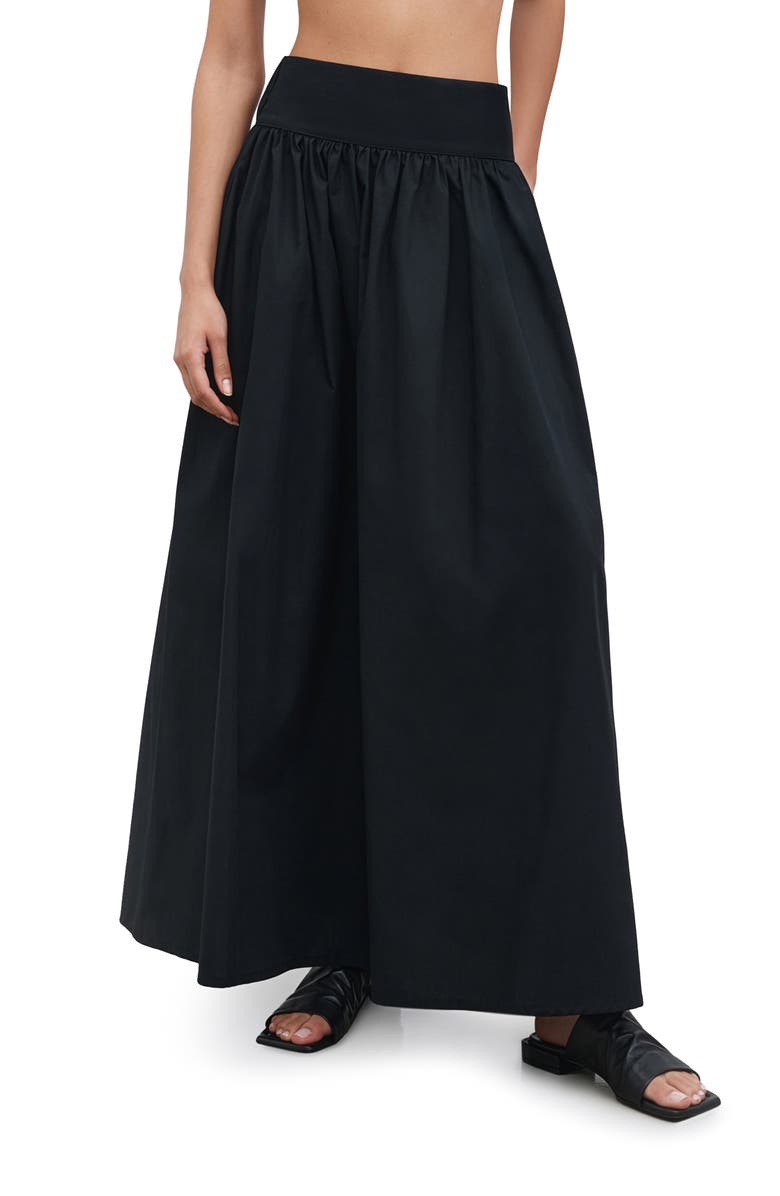 Raven Cotton Poplin Maxi Skirt