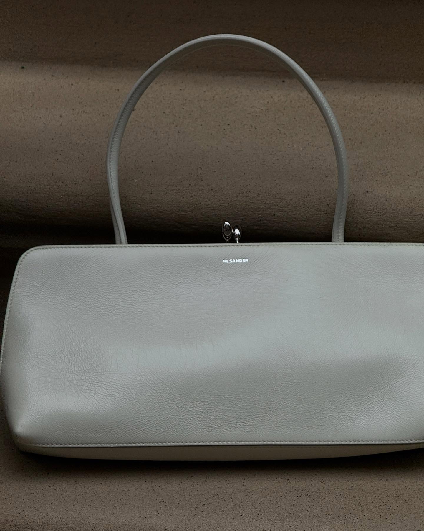 Jil Sander cream top handle bag