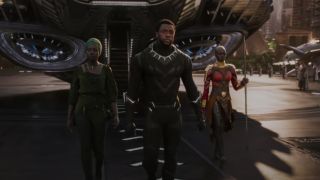 Chadwick Boseman and the cast of Black Panther