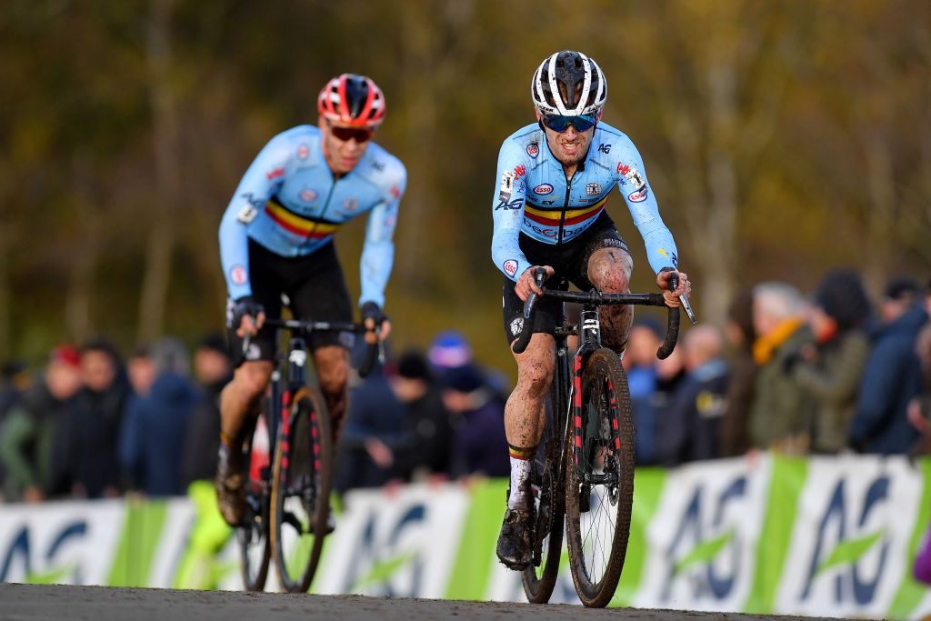 COL DU VAM DRENTHE NETHERLANDS NOVEMBER 07 Eli Iserbyt of Belgium competes during the 19th UEC European Cyclocross Championships 2021 Mens Elite EuroCross21 UECcycling on November 07 2021 in Col du Vam Drenthe Netherlands Photo by Luc ClaessenGetty Images