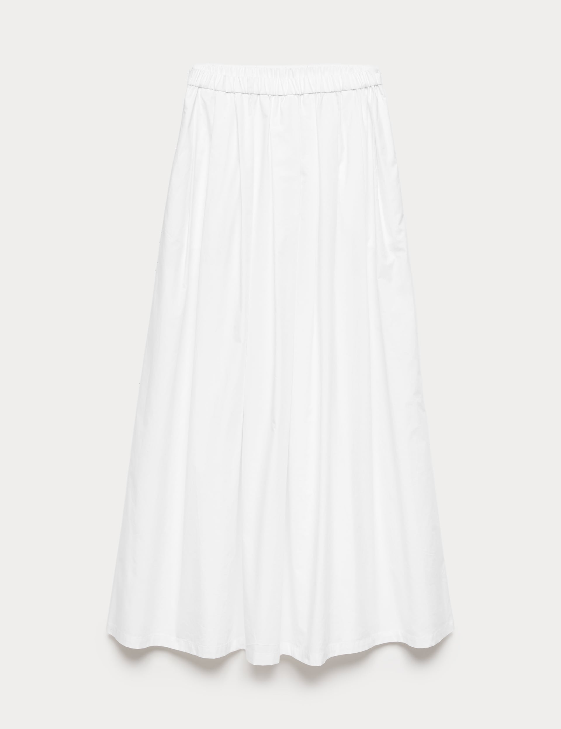 Pure Cotton Pleated Maxi Skirt