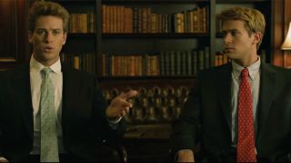 Armie Hammer as the Winklevoss Twins in the Social Network