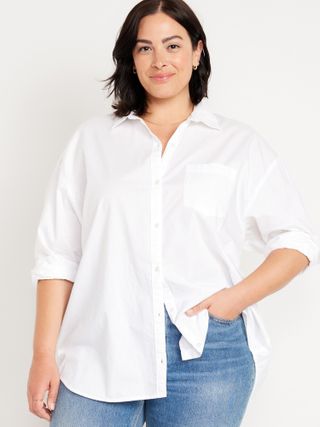 Old Navy, Oversized Button-Down Boyfriend Shirt