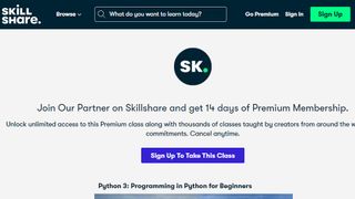 Best Python online courses: SkillShare