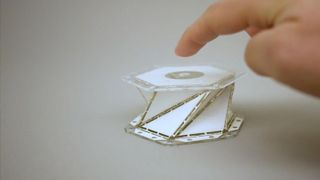 A new, origami-inspired design would help soften impact forces for landing rockets or spacecraft.