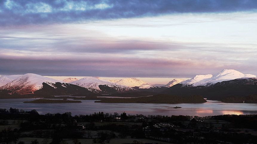 hiker takes icy plunge: Loch Lomond