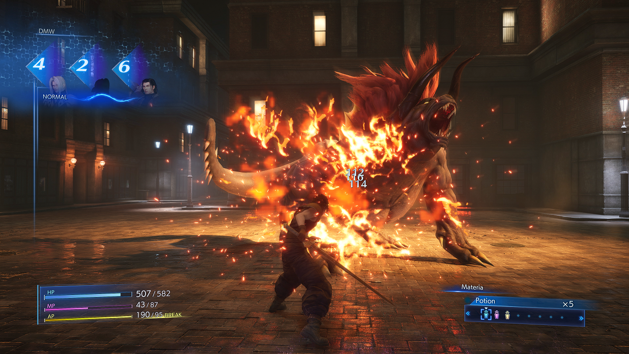 Combat in Crisis Core Final Fantasy 7 Reunion