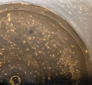 Epic 'Hurricane' Circles Saturn's South Pole