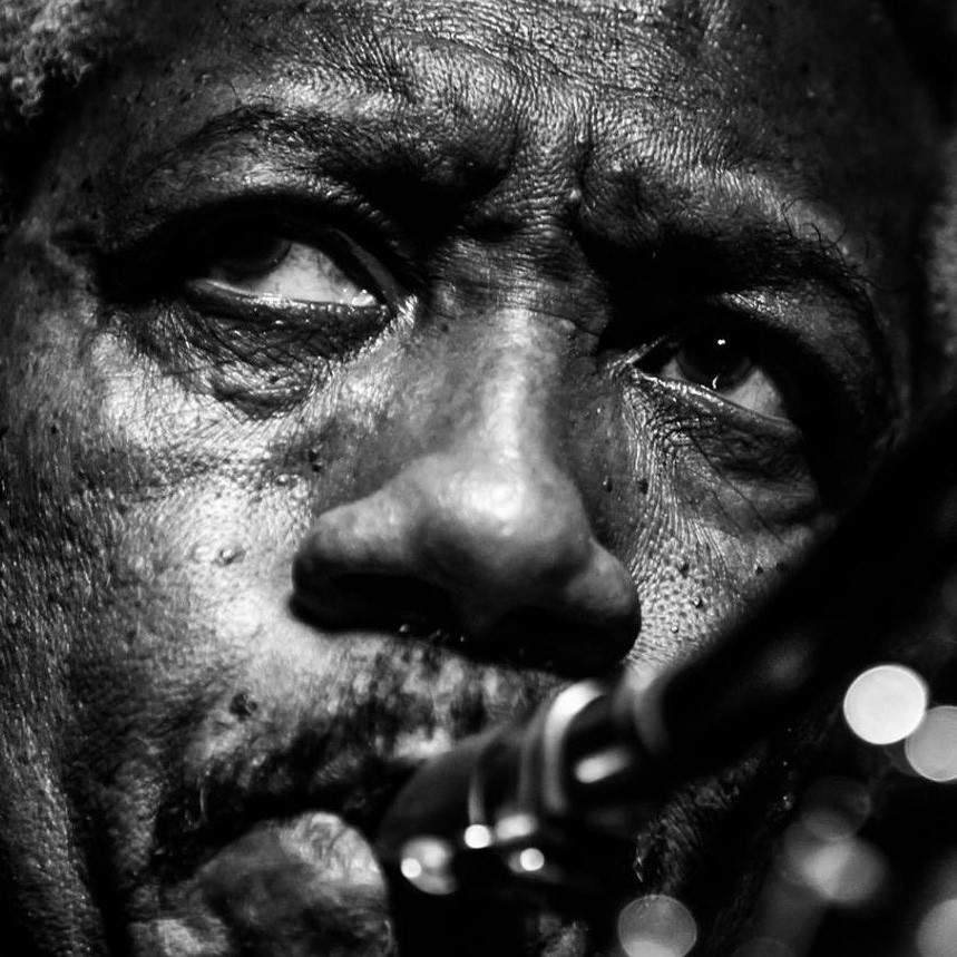 Black and white portrait of Billy Harper