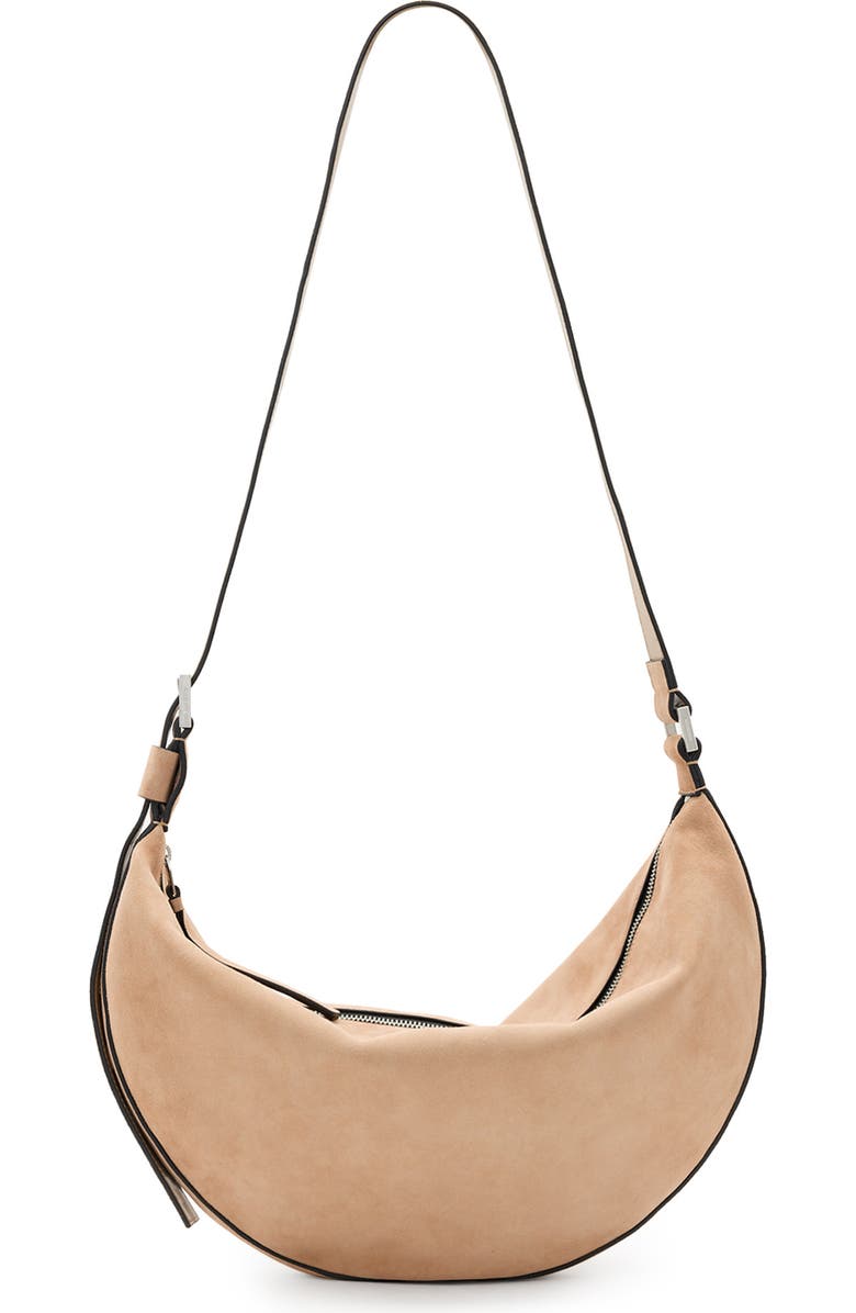 Half Moon Suede Shoulder Bag