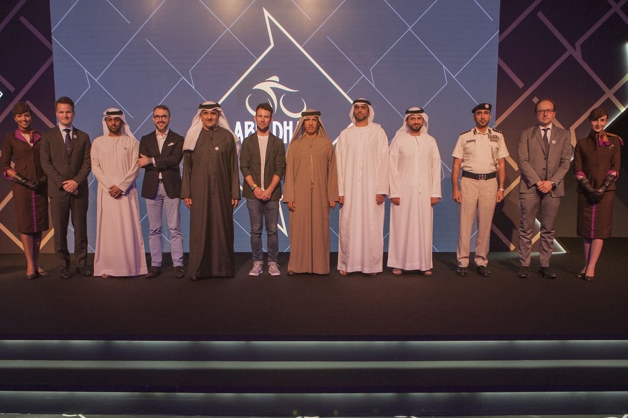 Mark Cavendish made an appearance at the presentation in Abu Dhabi