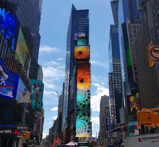 One Times Square—venue for the New Year's ball drop—recently installed a new 350-foot-high unified north wall featuring Prismview outdoor displays driven by the Christie Spyder X80 multi-windowing processor.