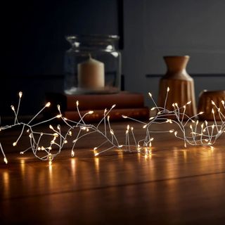 Christmas lights in the style of starry clusters