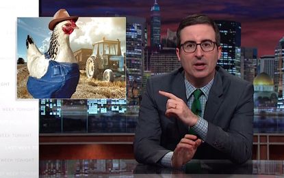John Oliver points his withering gaze a Big Chicken
