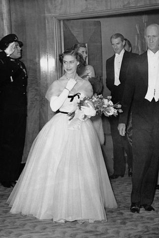 Princess Margaret at the theatre in London in 1952
