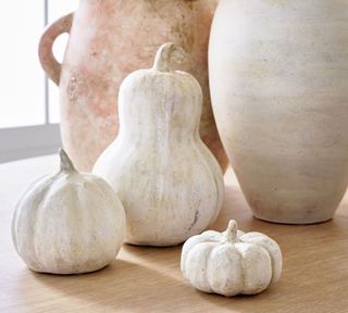 handcrafted terracotta pumpkin set