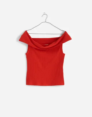 Ribbed Off-The-Shoulder Top