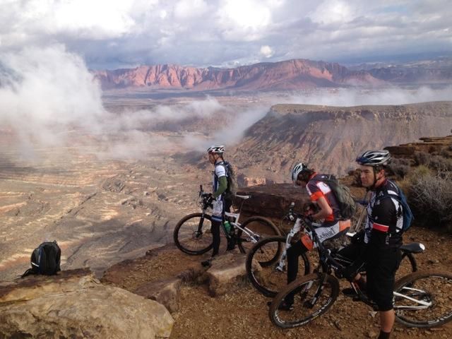 Alex Grant rides near Santa Clara, UT. with some of the Gear Rush crew.