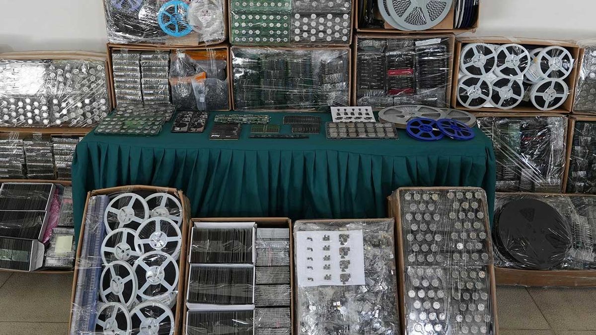 Truck with $1.8M in smuggled electronics seized by Hong Kong Customs — 670,000 undeclared chips and 80,000 PC hardware components